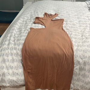 Camel colored cut out dress